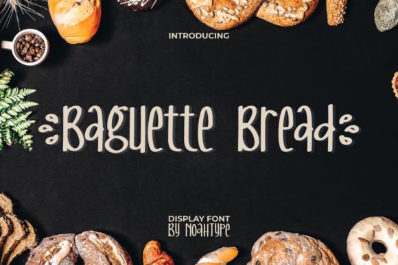 Baguette Bread Font for Handmade Shop Labels and Packaging