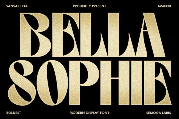 Bella Sophie: A Bold Display Font for Elegant Branding