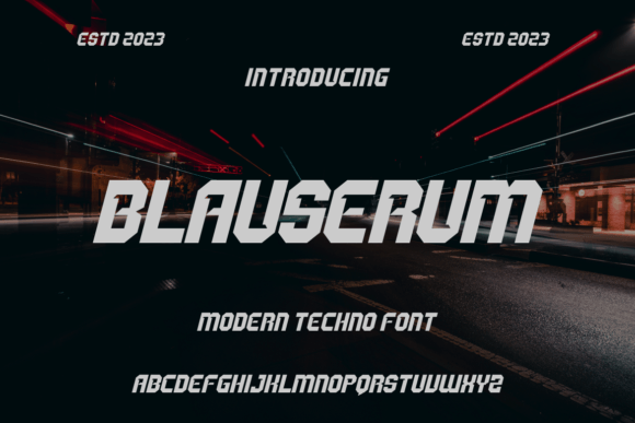 Blauserum: A Bold Display Font for Small Business Branding
