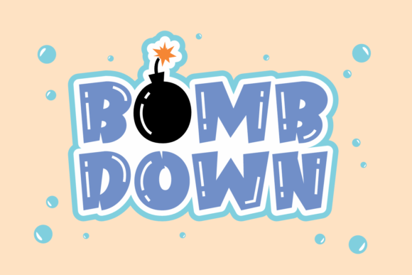 Bomb Down Display Font for Playful Brand Content