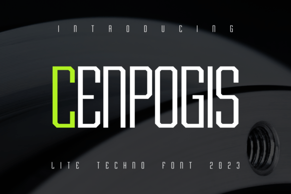 Cenpogis Display Font for Handmade Products and Tech-Inspired Branding