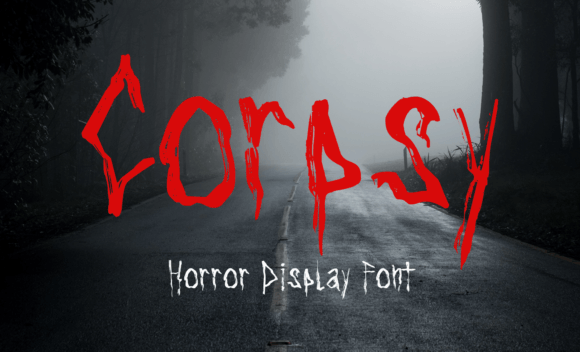 Corpsy Horror Display Font for Handmade Products and Small Shop Branding