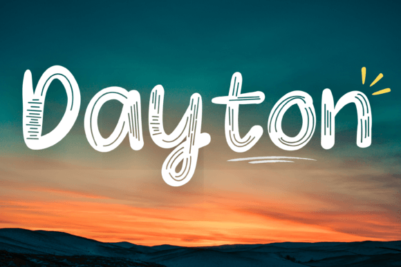 Dayton Font: A Joyful Retro Display Typeface for Crafts