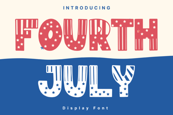 Fourth July Font for Handmade Labels and Whimsical Shop Branding