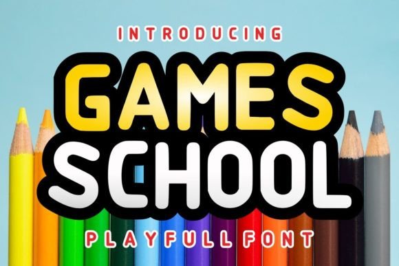 Games School: A Bold Display Font for Campaign Headlines and Digital Content