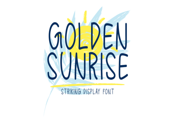 Golden Sunrise Display Font for Small Business Branding and Marketing