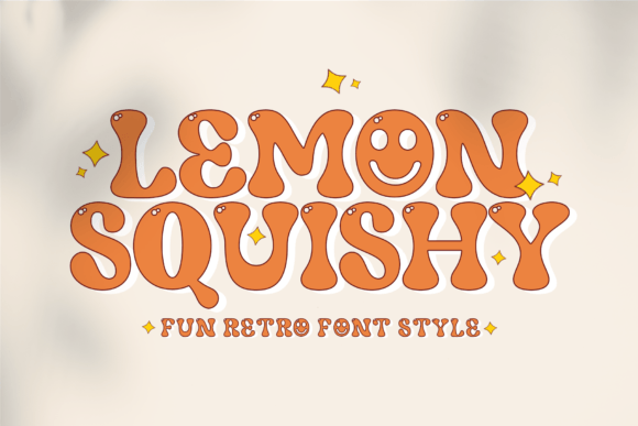 Lemon Squishy: A Groovy Display Font for Crafters
