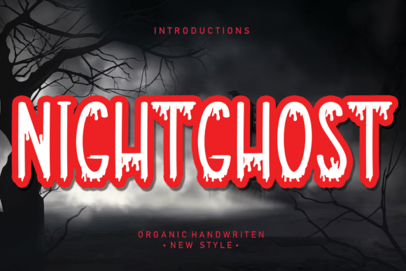 Nightghost Display Font for Handmade Product Design
