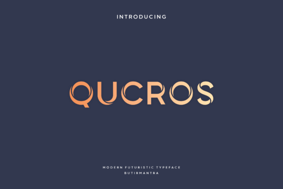 Qucros Display Font for Handmade Products and Craft Projects