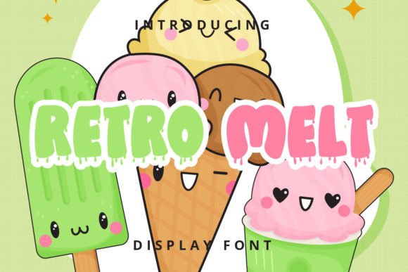 Retro Melt: A Playful Display Font for Handmade Products