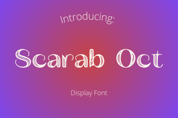 Scarab Oct: A Bold Display Font for Avant-Garde Design