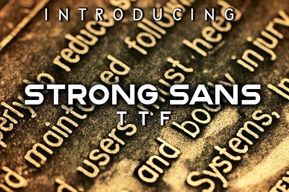 Strong Sans: A Bold All-Caps Font for Small Business Branding