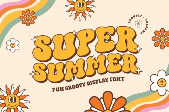 Super Summer: A Groovy Display Font for Editorial Design
