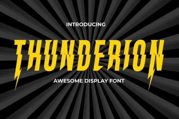 Thunderion Display Font for Electrifying Web Design Projects