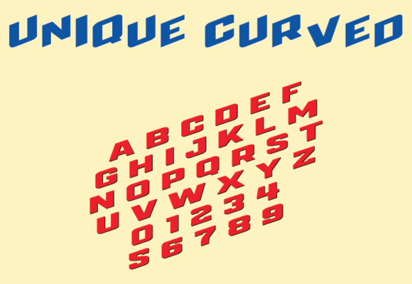 Unique Curved: A Playful Display Font for Creative Projects