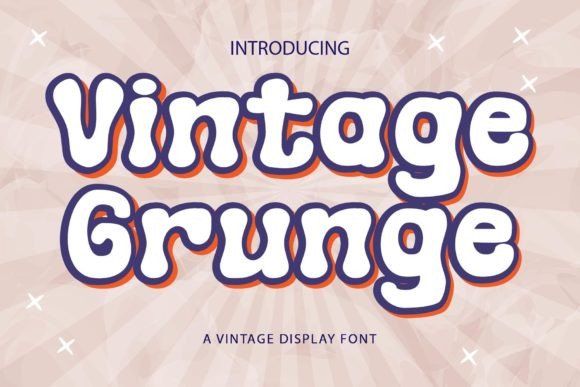 Vintage Grunge Display Font for Editorial Design and Publication Branding