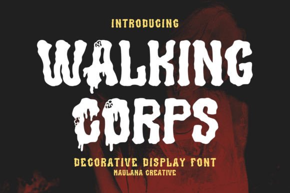 Walking Corps Display Font for Horror Web Design